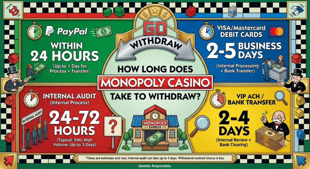 How Long Does Monopoly Casino Take to Withdraw? Complete Withdrawal Guide for 2026